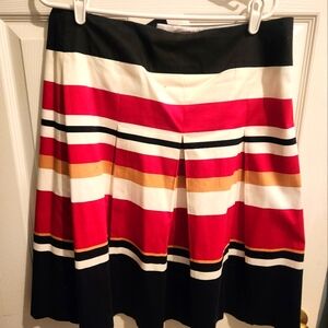 Gorgeous Long Tall Sally A Line Box Pleat Striped Skirt